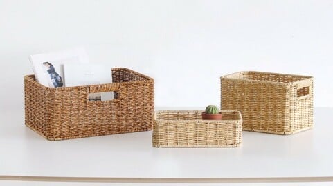 Rattan Rectangular Storage Basket