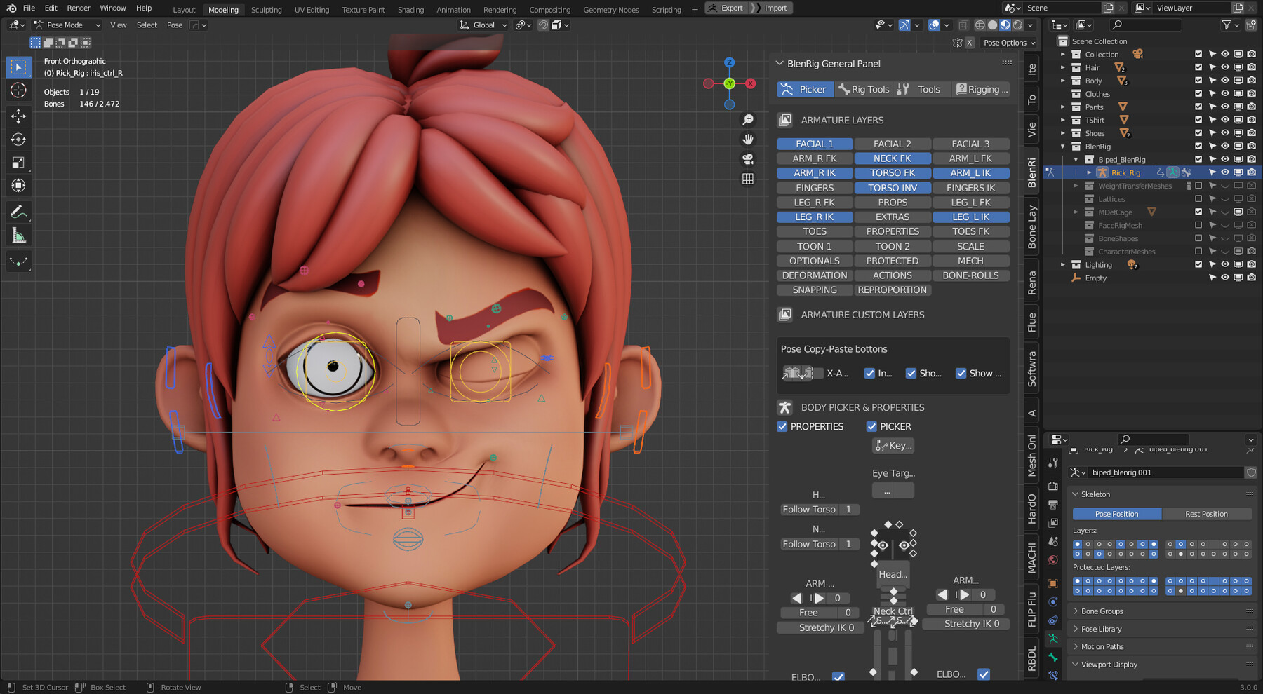 ArtStation - Rigged Character Boy using Blenrig 6 in Blender 3.0 - Rick ...