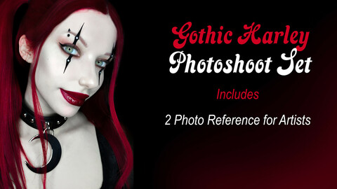 Gothic Harley Quinn Photoshoot Set