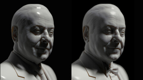 Heydar Aliyev 3D portrait (bust)  President of Azerbaijan (1993-2003) Zbrush STL OBJ