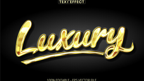 Gold text effect, editable shiny golden color text style