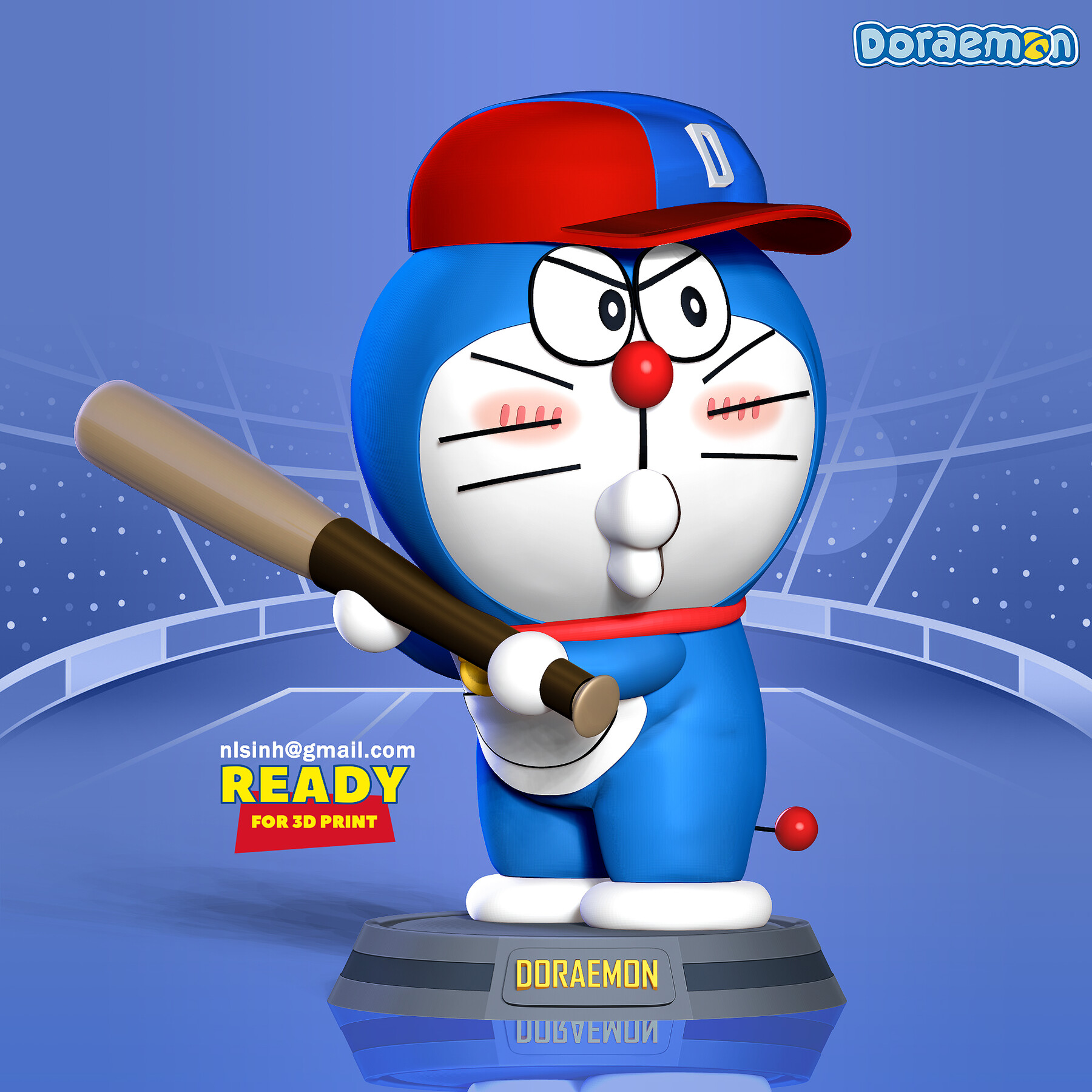 ArtStation Doraemon baseball player Resources