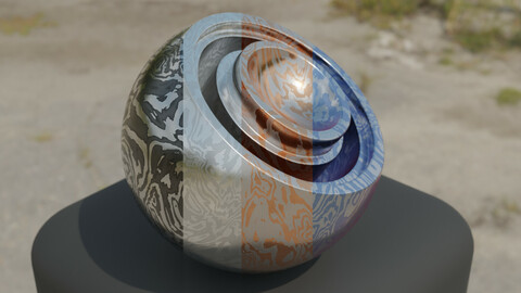 Damascus (Blender 3+, Procedural)