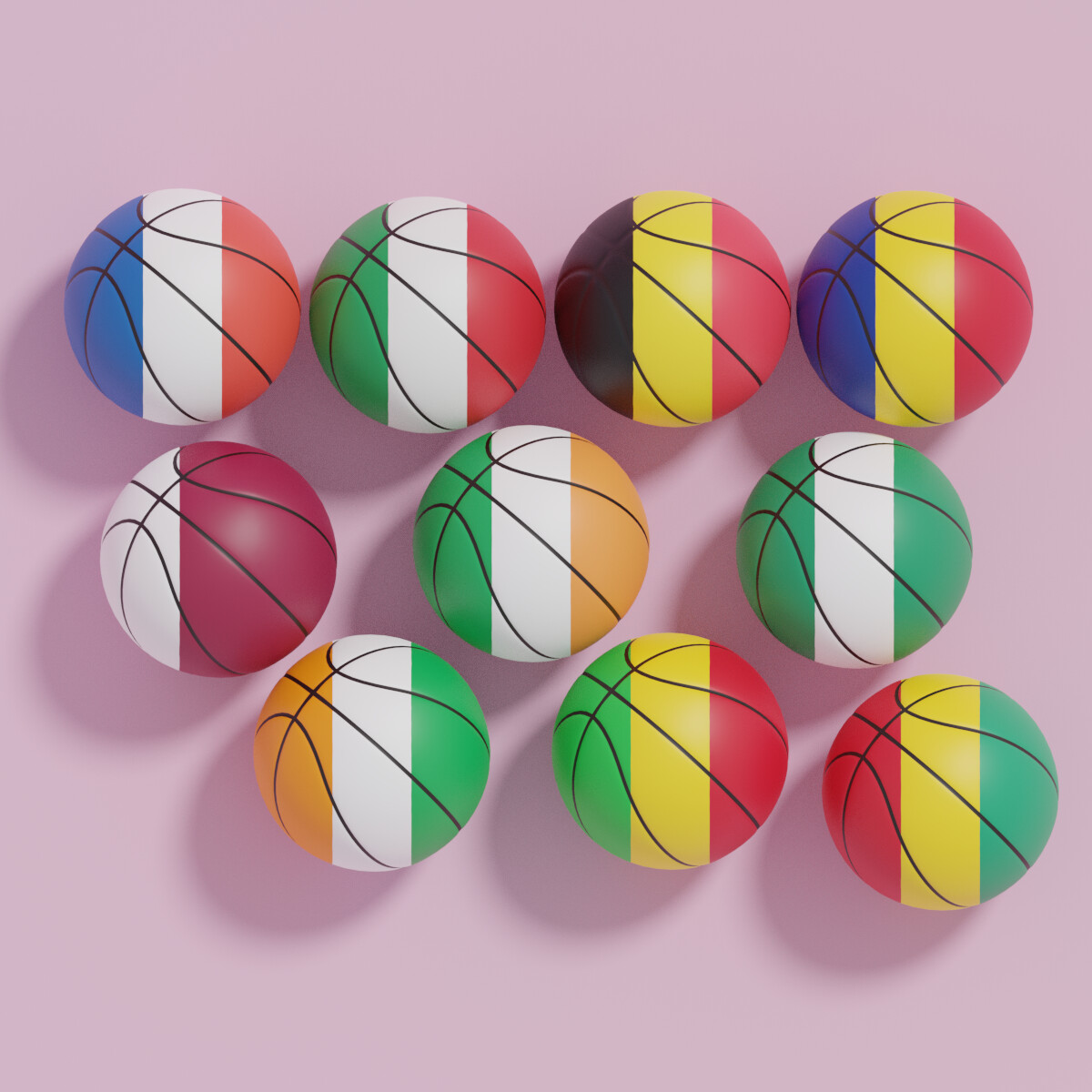 ArtStation - Flag Basketball Ball Collection 1 3D model | Resources