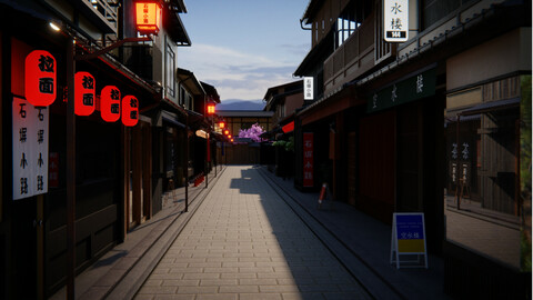 Japanese Street 3d Model