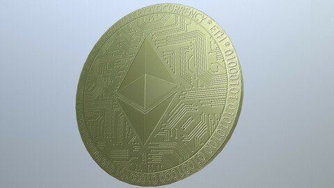 ETHEREUM COIN low-poly PBR