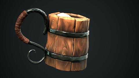 Stylized medieval Beer Jar