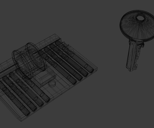 ArtStation CrossSection of Door Lock Resources