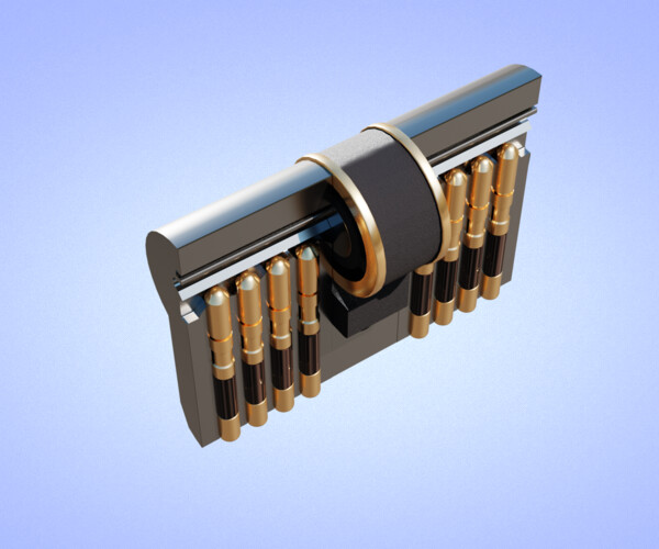 ArtStation CrossSection of Door Lock Resources