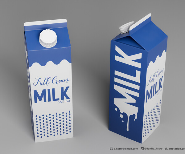 ArtStation - Milk Box | Procedural Texture | Resources