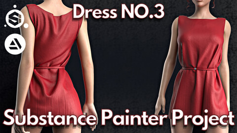 Female dress No.3 : Substance Painter (.SPP)