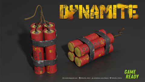 Dynamite | Lowpoly | 4k Textures