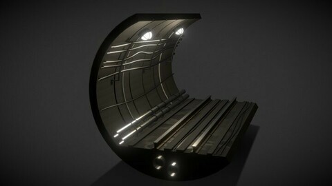 Low Poly Modular Subway Tunnel