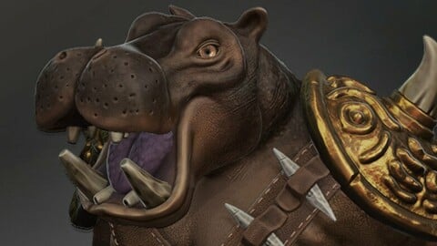 Hipopotamus Warrior - Miniature