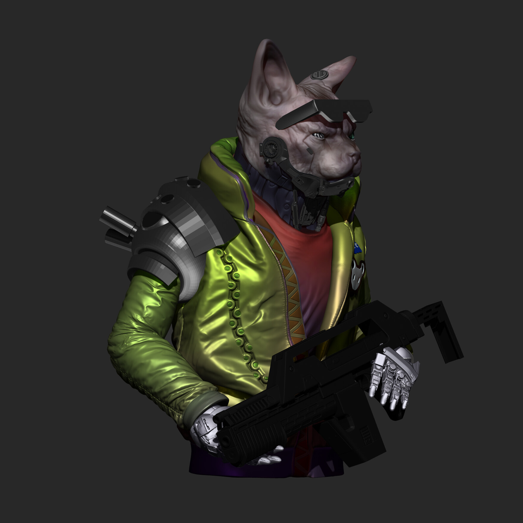 ArtStation - Cybercat 2077 - STL | Resources