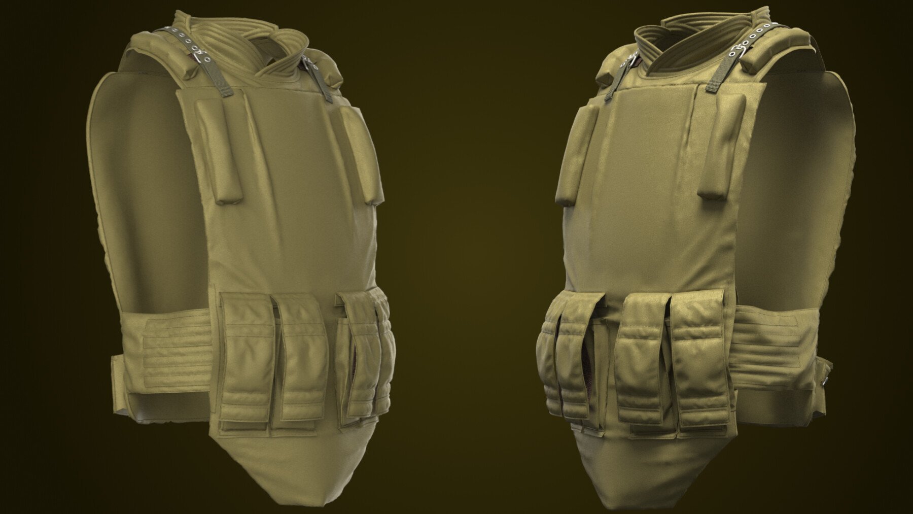 ArtStation - Marvelous Designer Bullet Proof Vest Study