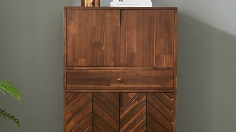 baum wood storage cabinet