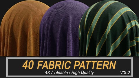 40 Fabric / Cloth Pattern (Tileable) Vol.2