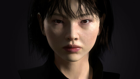 Jung Ho-Yeon Real Time Head  Portrait