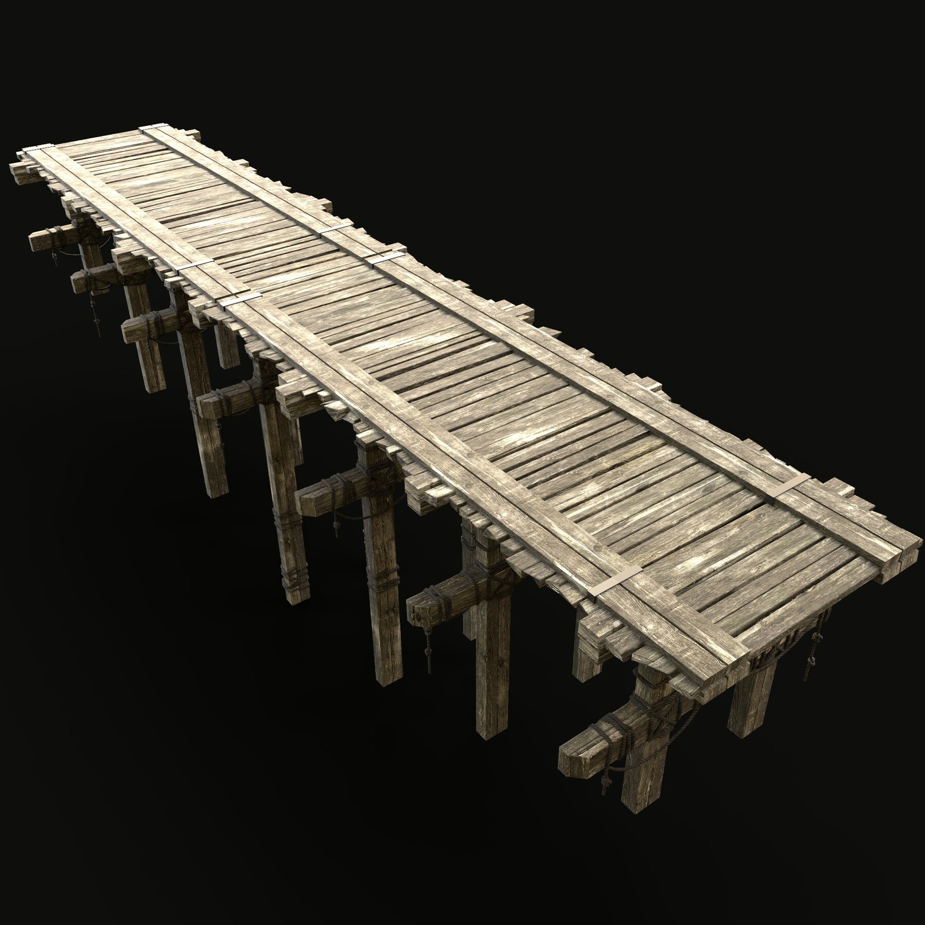 ArtStation - RAIL BRIDGE MEDIEVAL WOODEN PLATFORM CONSTRUCTION ...