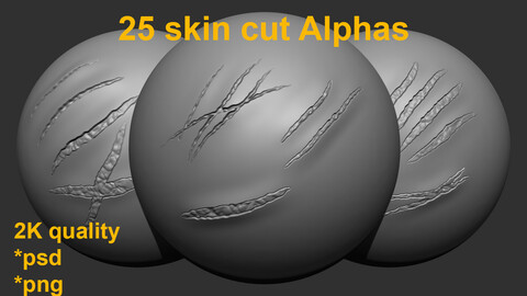 25 Skin cut alphas