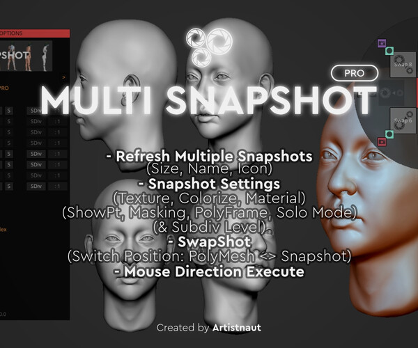 where do you find zbrush snapshot files