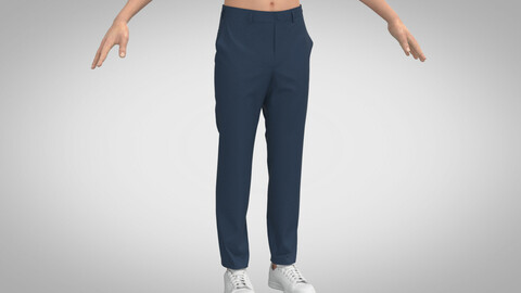 School Uniform Pants, Marvelous Designer, Clo3D +fbx, obj