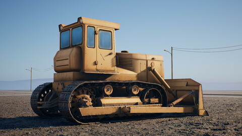 Bulldozer T170 - for Unreal Engine + Blender + FBX