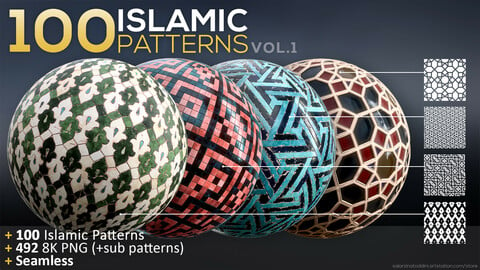 100 Islamic Patterns - vol.1