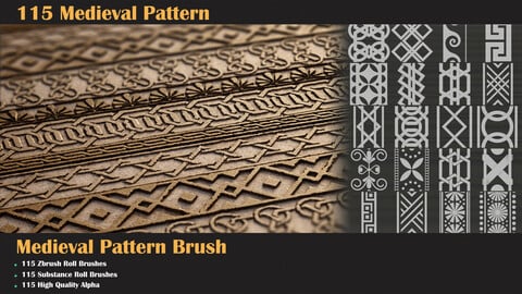 115 Medieval Pattern Brush