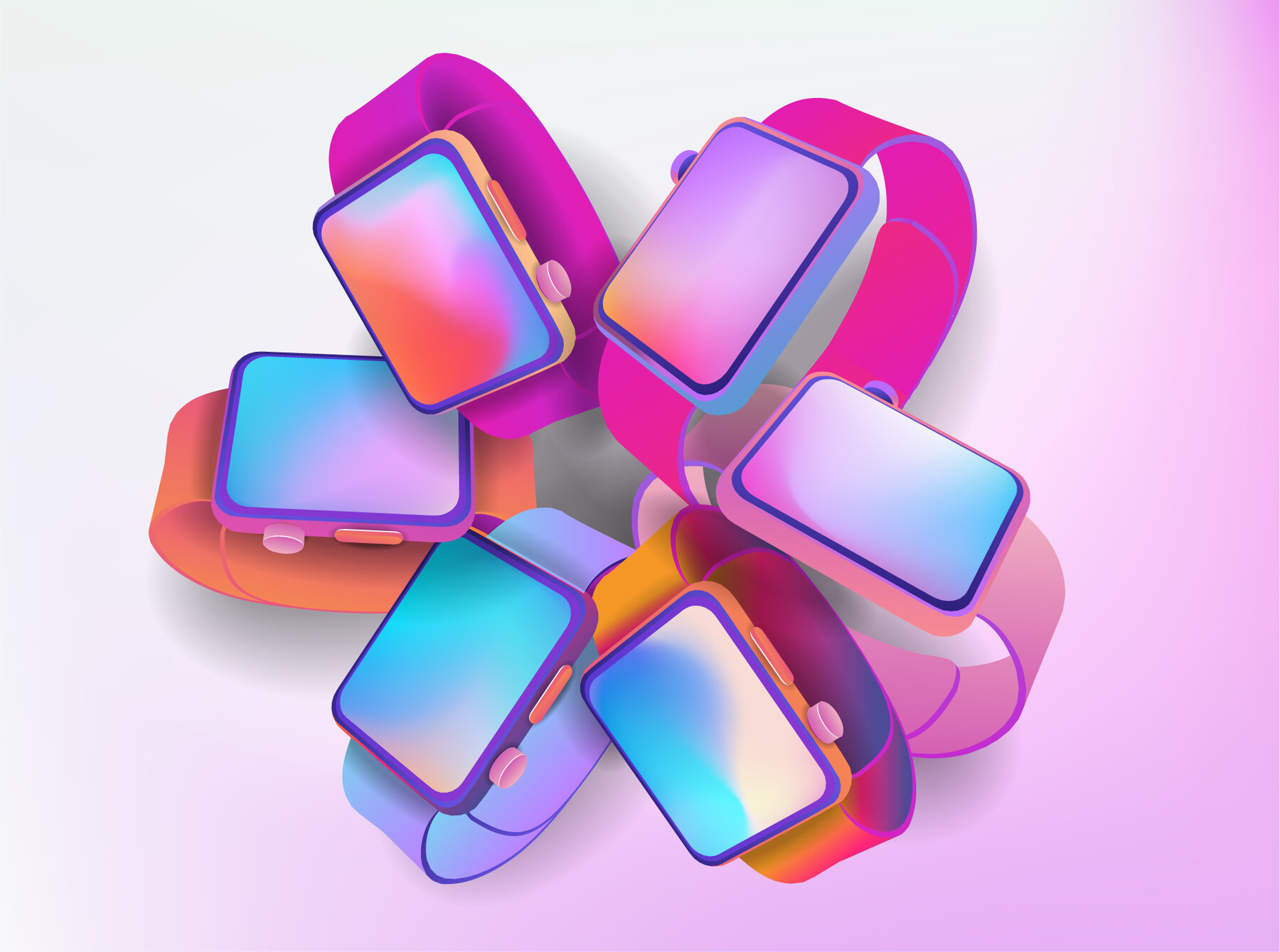 ArtStation - Color smart watch with Iridescent screens | Artworks