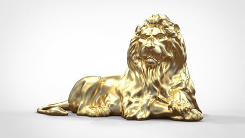 Lion Gold 3D print model