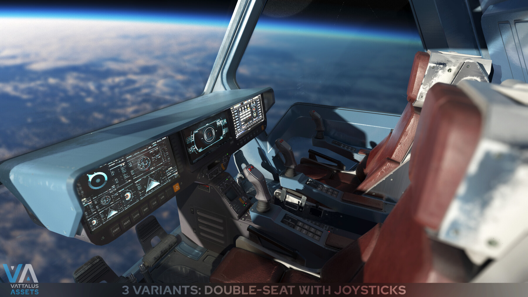 Artstation - Sci Fi Fighter Cockpit 8 Low-poly 3d Model 