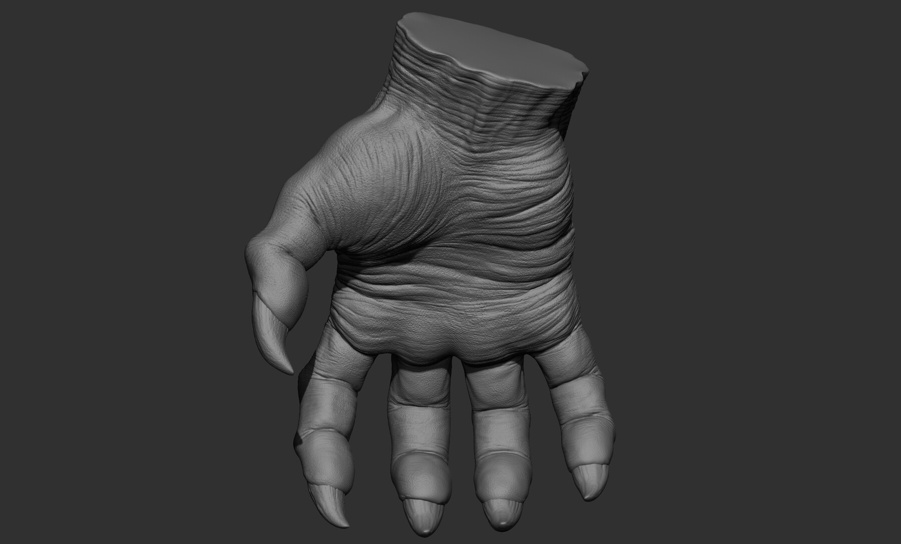 ArtStation - 3 Creature hand poses 3D model ZTL,OBJ,STL,FBX | Resources