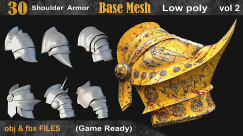 30 shoulder armor basemesh vol 2