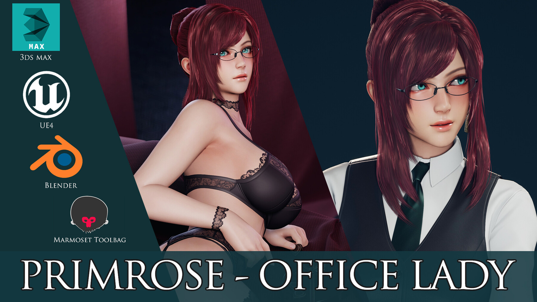Primrose Office Lady - Game Ready