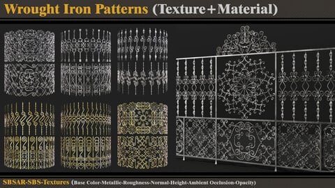 Wrought Iron Patterns (Textures + Materials)