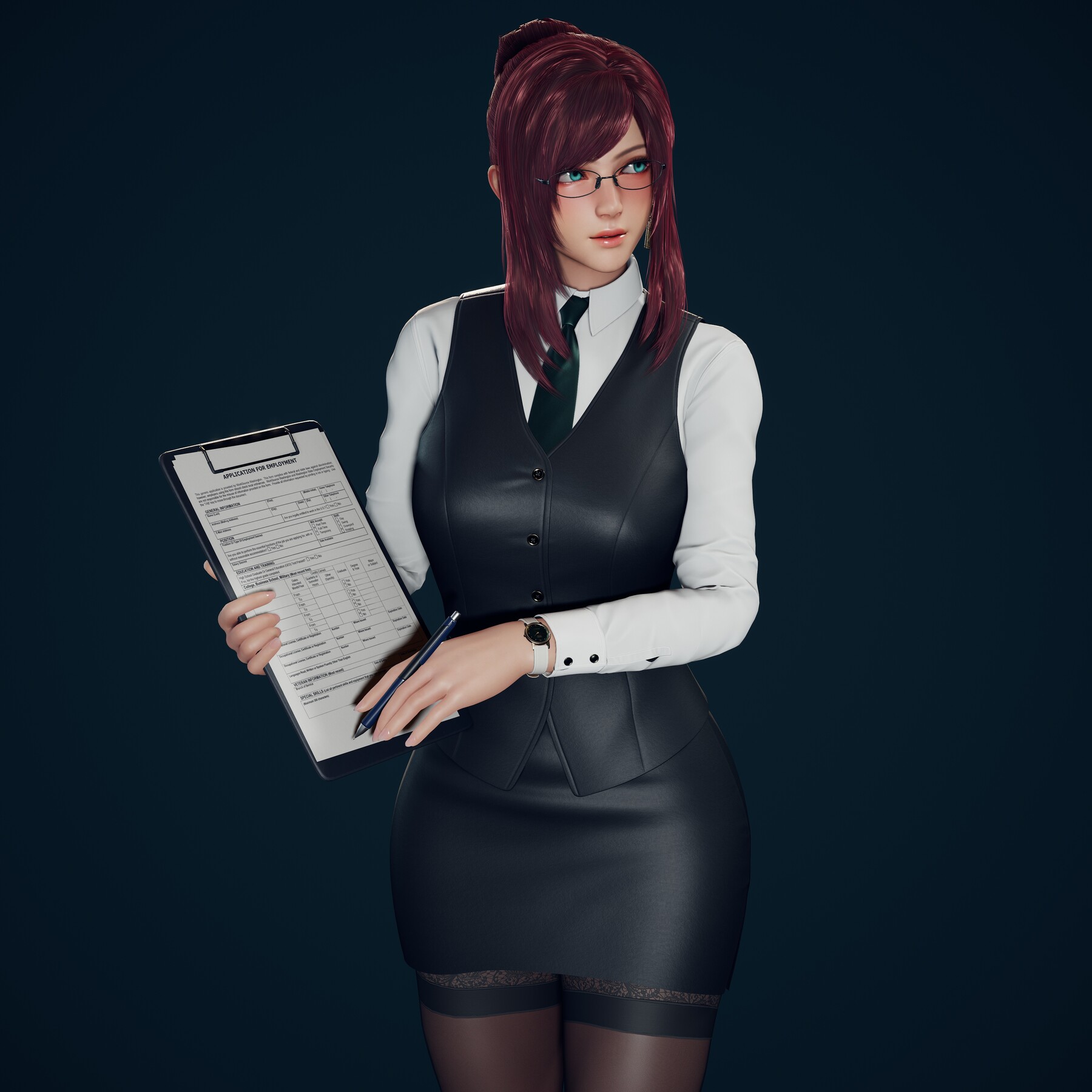 Artstation Primrose Office Lady Game Ready Game Assets 
