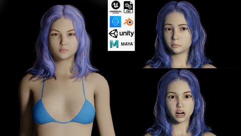 Realistic Female Game Ready