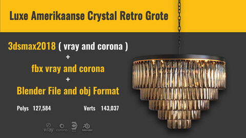 Luxe Amerikaanse Crystal Retro Grote Hanger Lamp