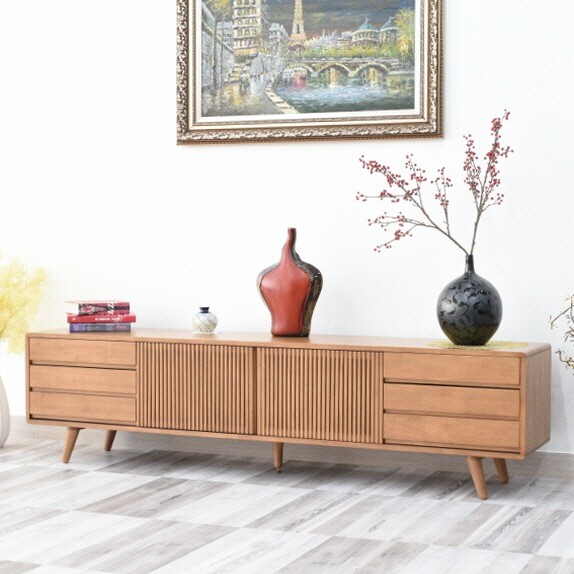ArtStation - Augustine solid wood living room cabinet | Resources