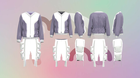 [BOMMT LED] Look 5 - Jacket with Shorts (adding bags)