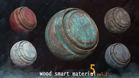 5_damaged colored wood