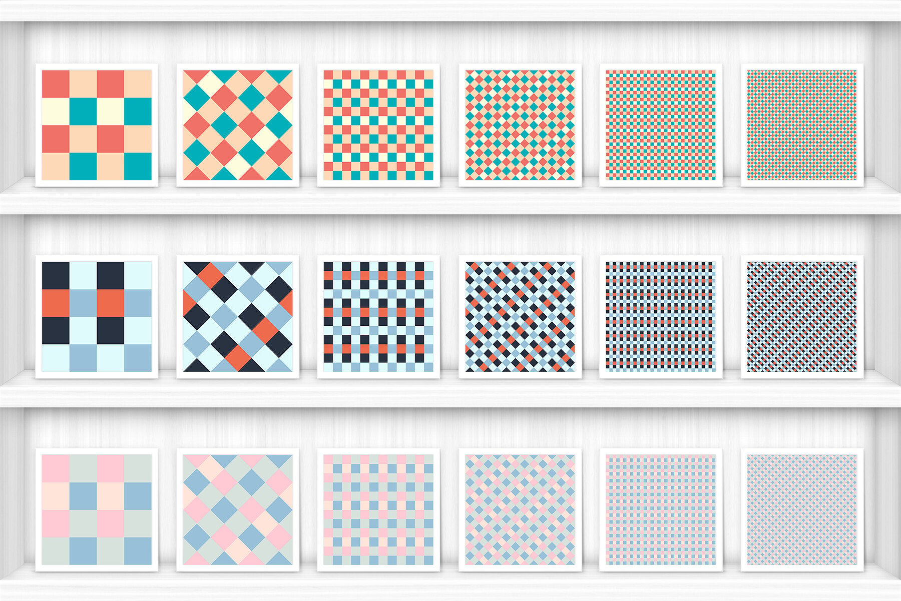 100 Gingham Check Patterns ~