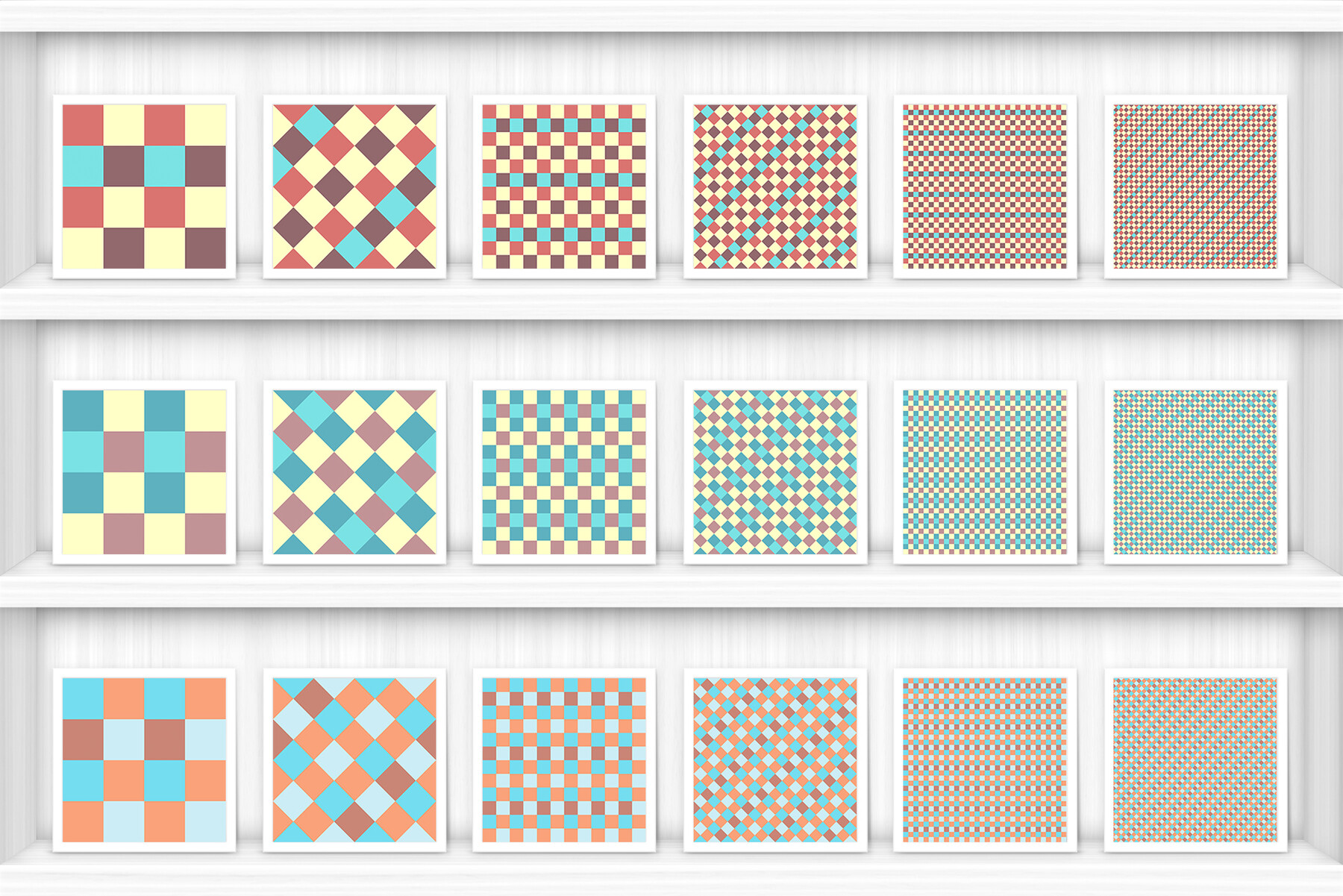 100 Gingham Check Patterns ~