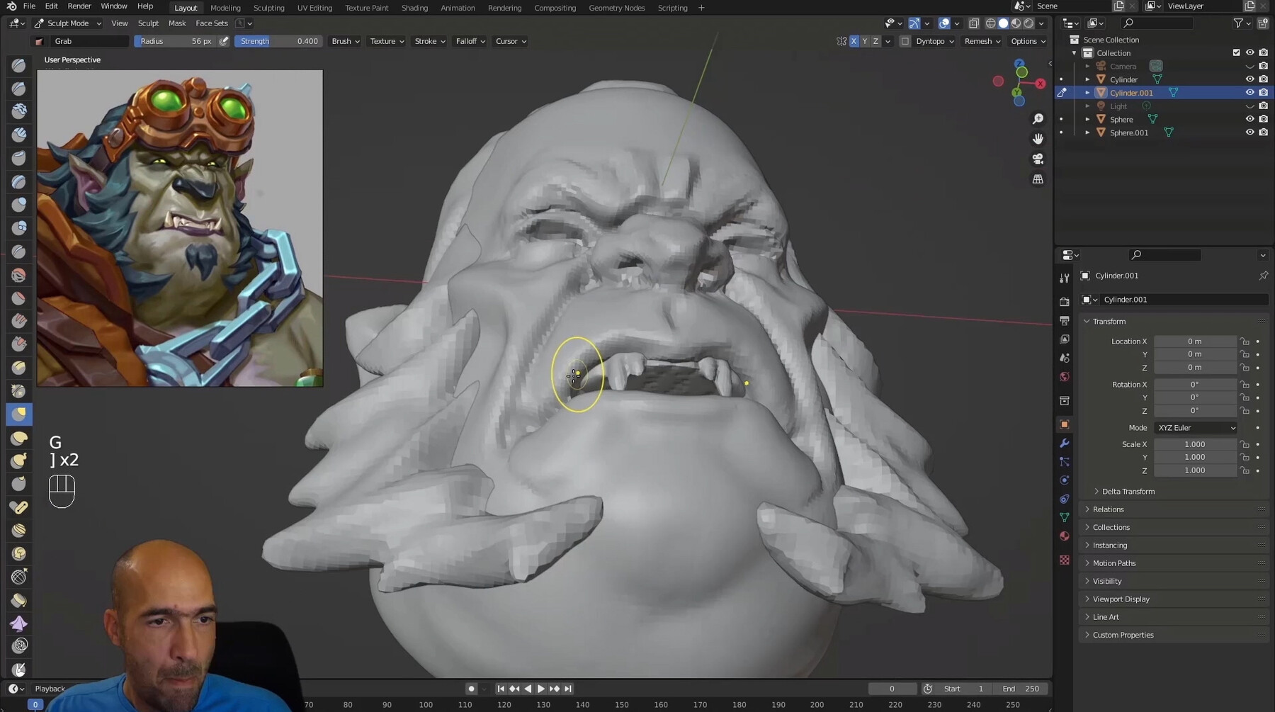 ArtStation - Create a commercial game 3D Character in Blender full ...