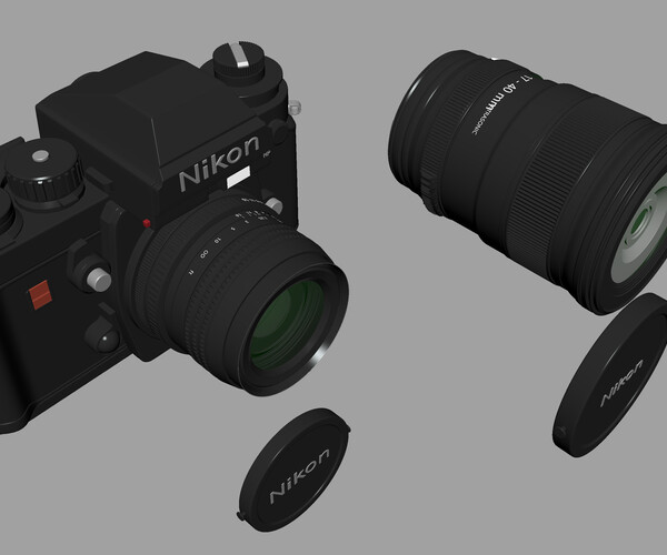 ArtStation Nikon F3_film with Lens camera Resources