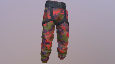 MILITARY PANTS low-poly PBR