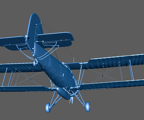 ArtStation - old style double wings airplane | Resources