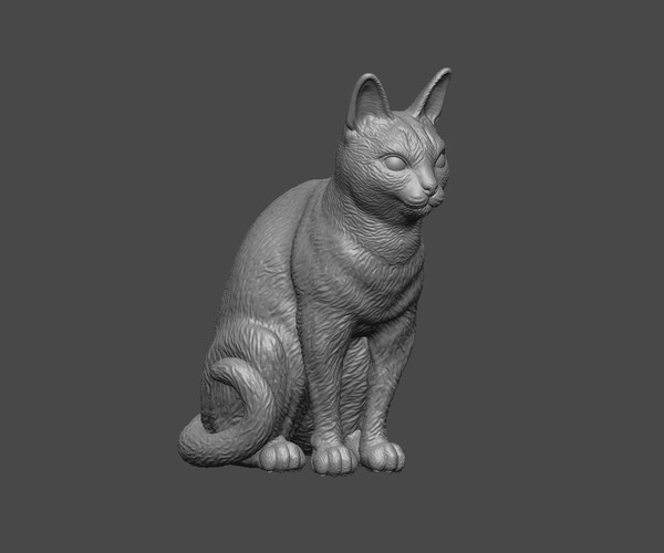 ArtStation - Cat for 3D Printing | Resources